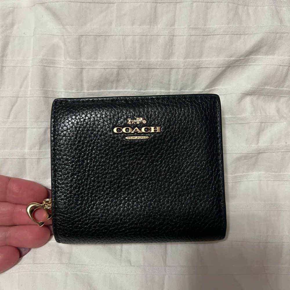 Coach Black Pebbled Leather Wallet